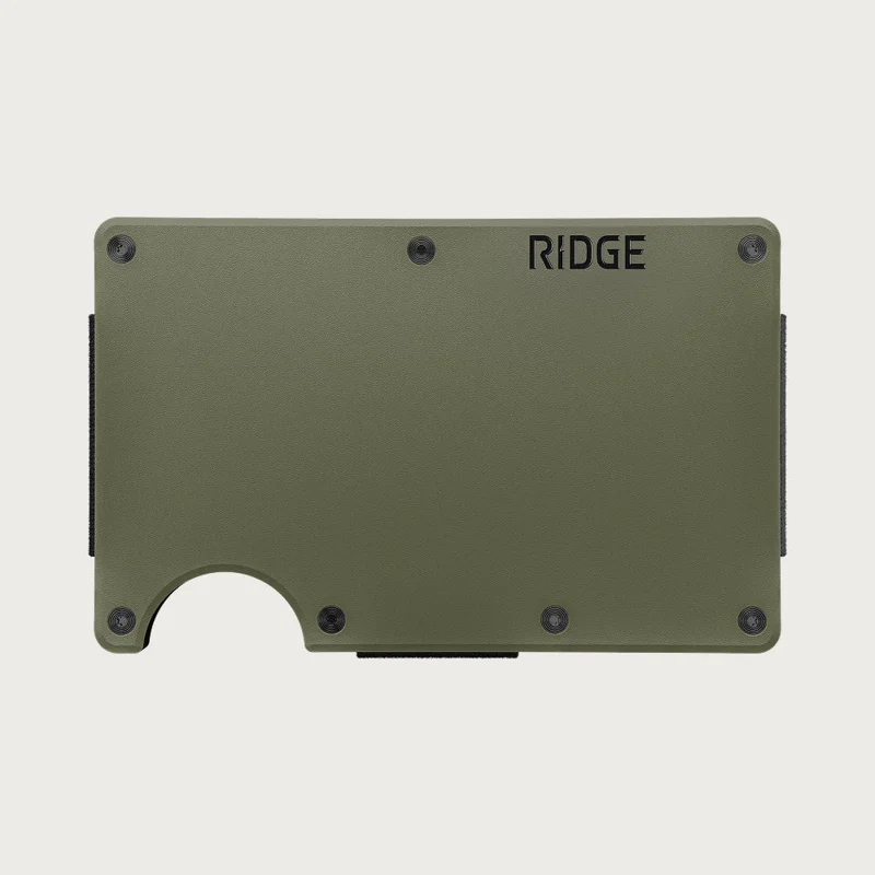 Ridge Wallet - Matte Olive - Cash Strap