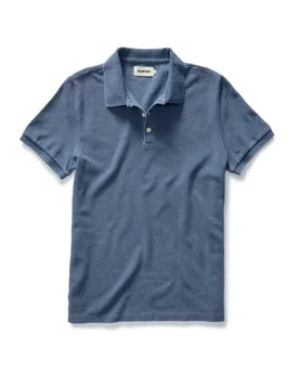 The Pacific Polo in Washed Indigo Pique