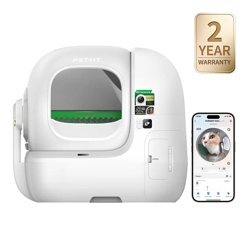 Purobot Max Pro 2 Automatic Cat Litter Box (Fence 2.0 Included)