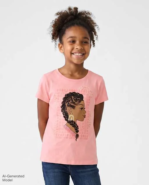 Girls Girl Graphic Tee - Pink