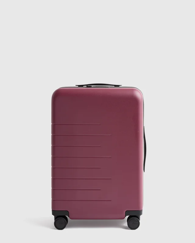 Expandable Carry-On Suitcase in Wine