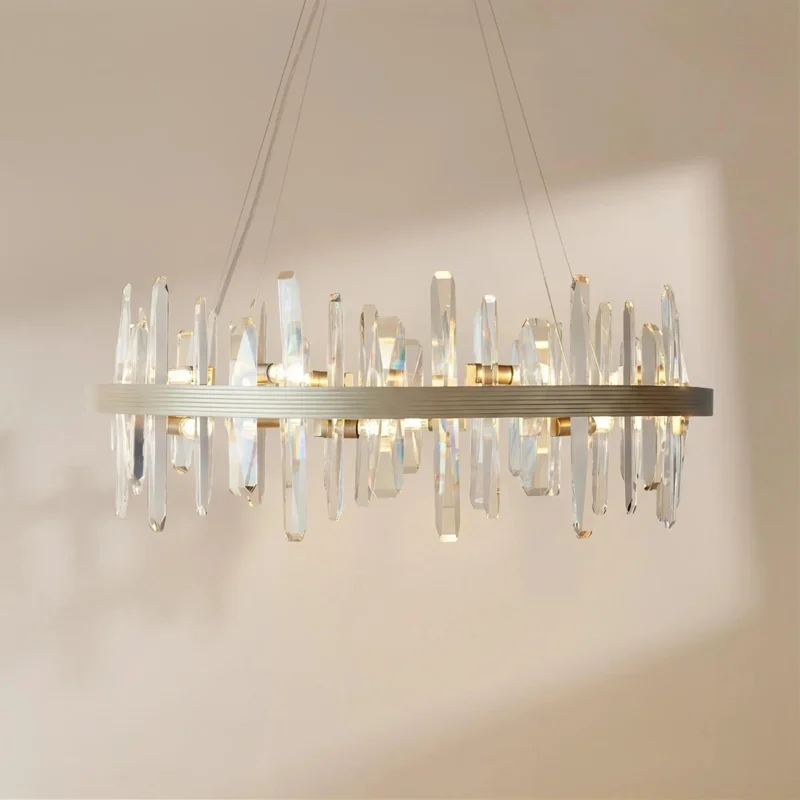 Lumi Clear Beveled Glass Chandelier 31.5"W