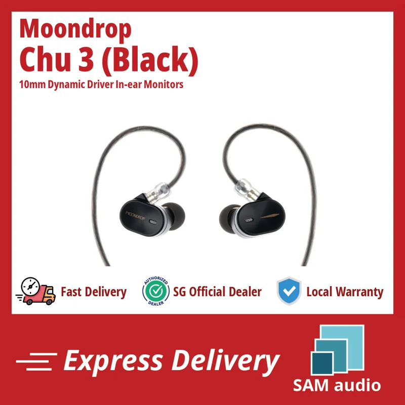 [🎶SG] MOONDROP CHU 3 - Dynamic Driver In-Ear Monitors IEM (Chu3 Chu III)