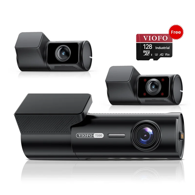 VIOFO T330 3CH 4K+2K+2K HDR Dash Cam with Triple Sony STARVIS 2 Sensors, 210° Fisheye Cabin Camera, Wi-Fi 6, GPS, Hybrid Parking Recording