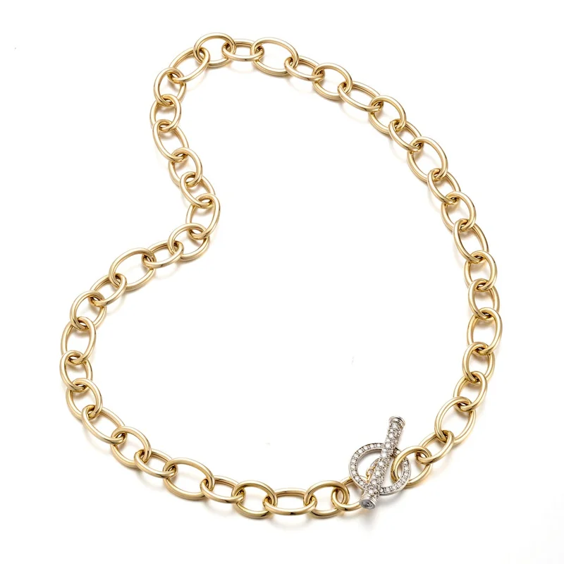 Diamond Toggle Link Necklace