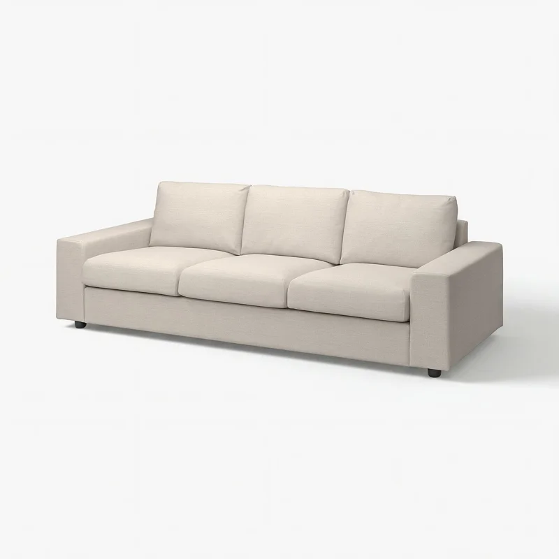 VIMLE 3-seat sofa - with wide armrests/Gunnared beige