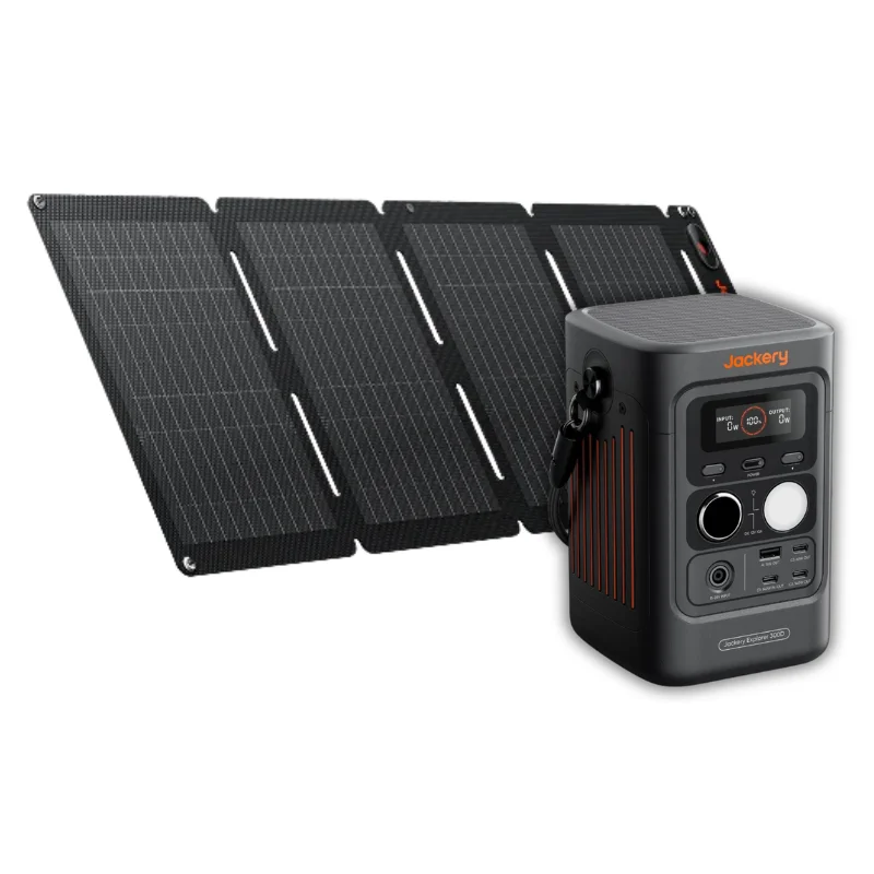 Jackery Explorer 300D Portable Power Station + SolarSaga 40W Air
