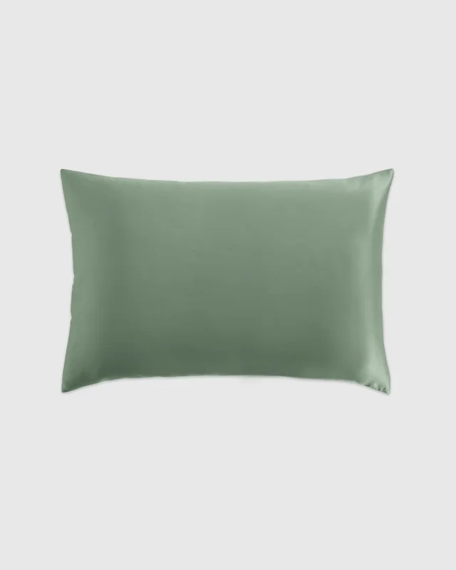 100% Mulberry Silk Pillowcase in Eucalyptus