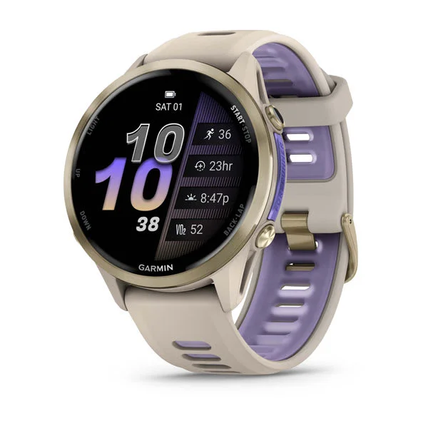 Garmin Forerunner 970 Soft Gold Titanium French Gray