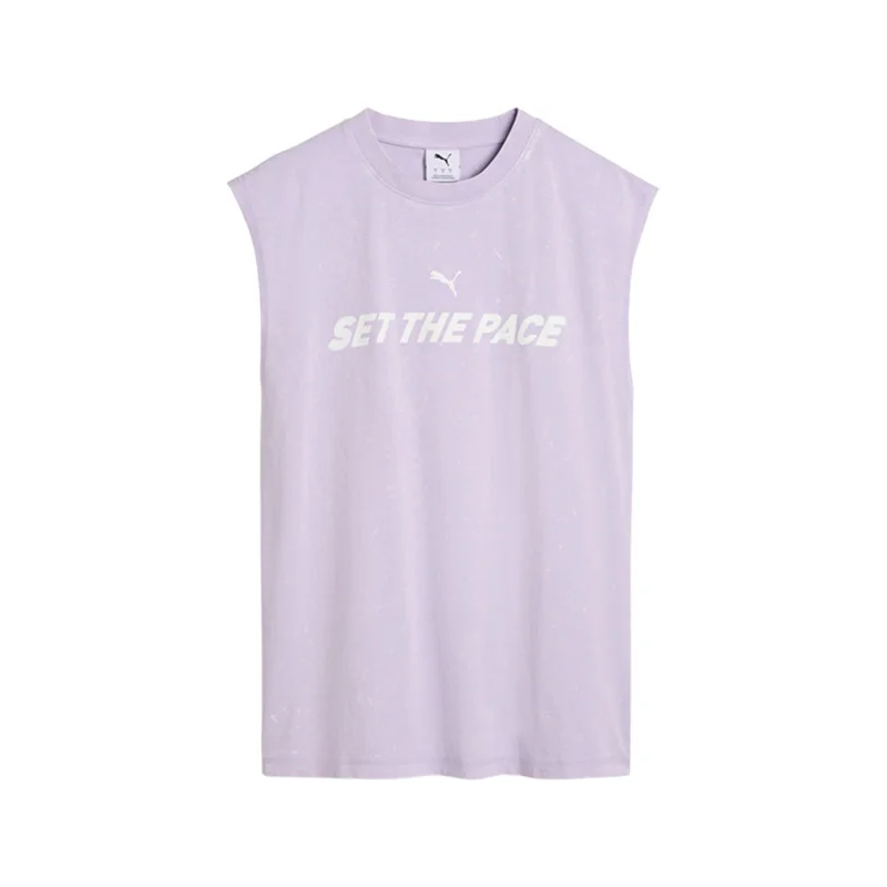 Run Culture Collective Relaxed Washed Sleeveless Graphic Tee - XS