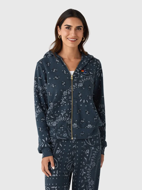 Women's Bandana Zip Hoodie