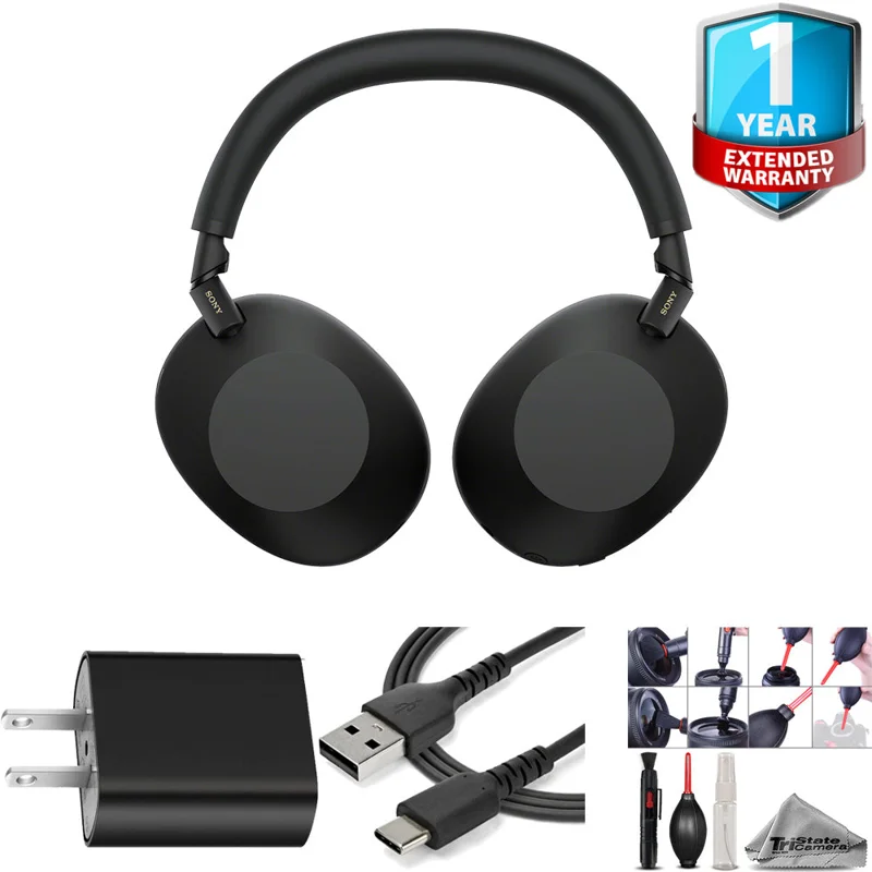 Sony WH-1000XM6 Noise-Canceling Wireless Over-Ear Headphones (Black) with 1 Year Warranty, Power Brick & More!