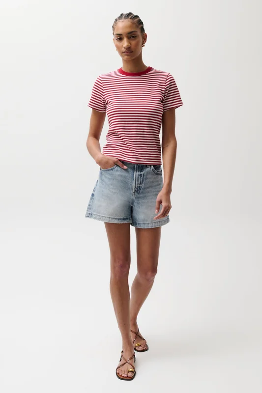 Saige High Rise A-Line Short - French Riviera - FRENCH RIVIERA / 24