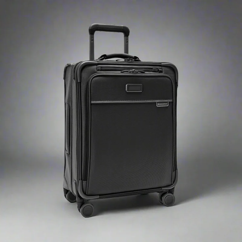 Briggs & Riley Baseline 21" Global Softside Carry-On Spinner with Suiter (Free Monogram)- BLU121CXSPW - Black