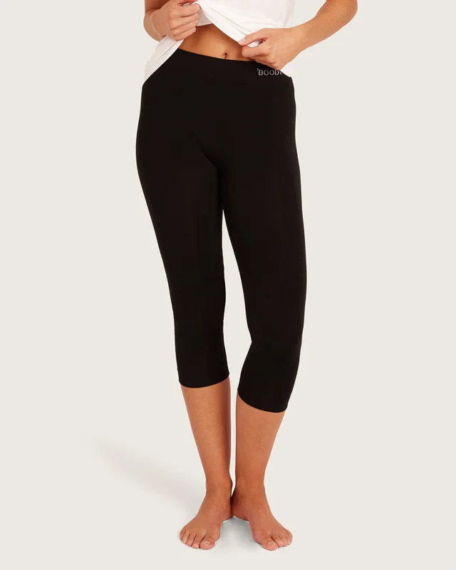 Boody Base Layer 3/4 Leggings - Black - XS