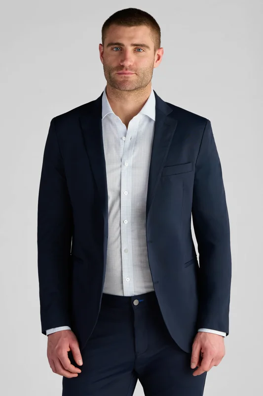Twillory Performance Blazer Solid Navy