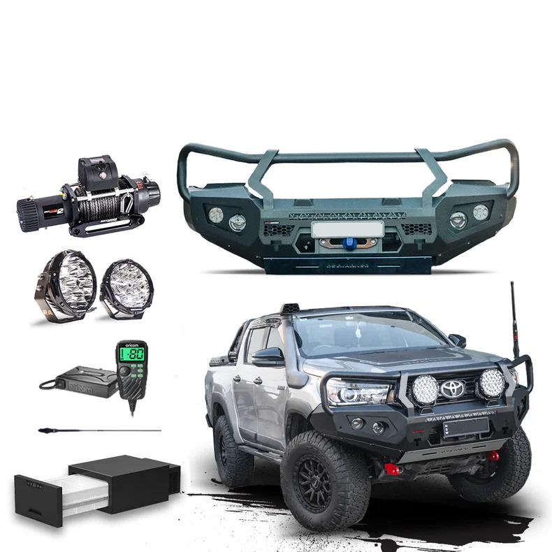 N80 Hilux Touring Pack for Hilux 09/2015 - 07/2020 with Bullbar, Winch, Lights, UHF + Free Fridge