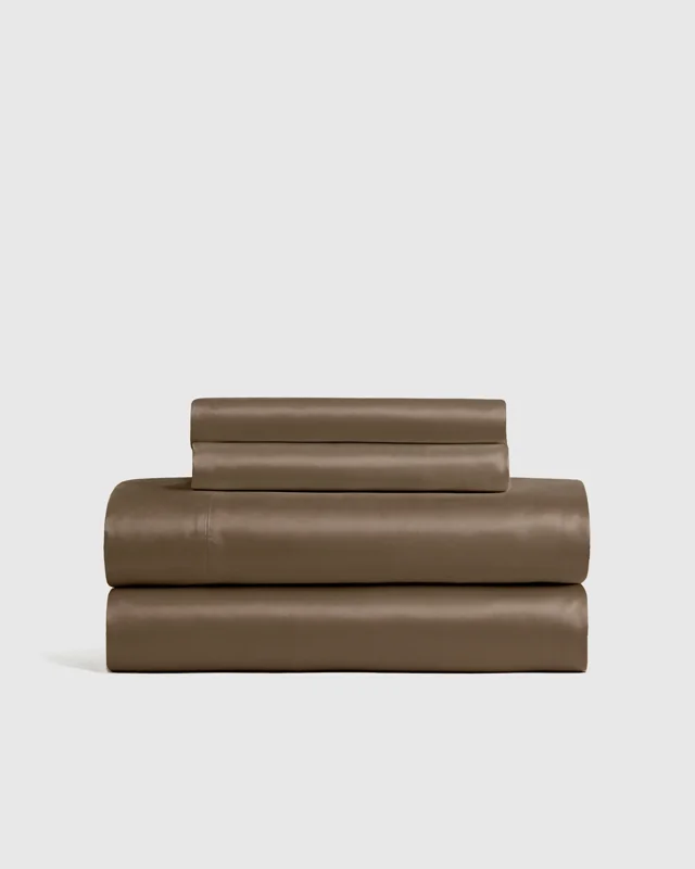 Cooling Organic Bamboo Sheet Set in Walnut, Size King