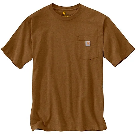 K87 - Loose Fit Heavyweight Pocket Tee, Oiled Walnut Heather