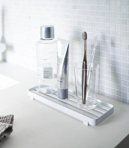 Slotted Bathroom Tray - Steel