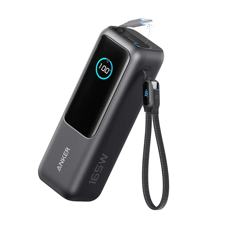 Anker Laptop Power Bank (25,000mAh, 165W, Built-In and Retractable Cables)