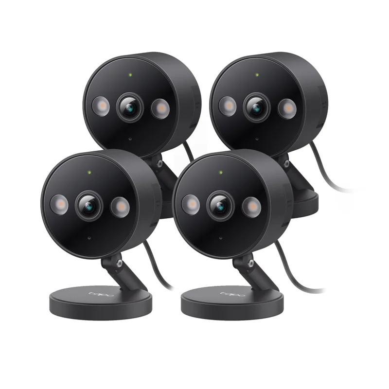4-Pack 2K QHD Indoor/Outdoor Security Camera Black Tapo C121