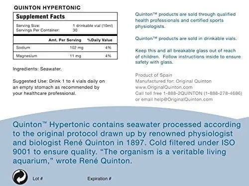 Original Quinton Hypertonic® 30 Ampules of Marine Plasma