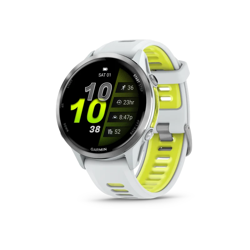 Garmin Forerunner 970, Titanium with Whitestone/Amp Yellow Band (010-02969-01)