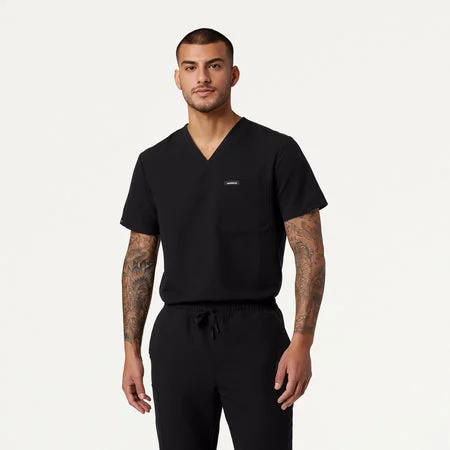 Holmes 1-Pocket Scrub Top - Black