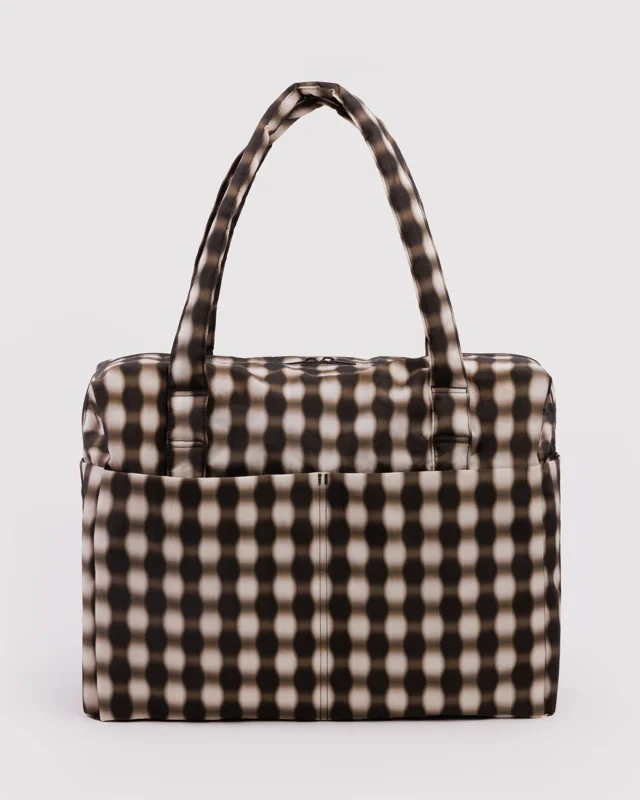 BAGGU Cloud Carry-on - Blurred Gingham Brown - Cloud Carry-on - Blurred Gingham Brown