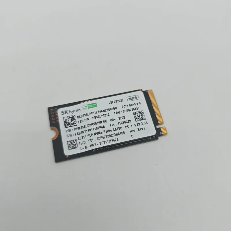 SK Hynix BC711 256GB M.2 NVMe Gen3 SSD, Internal Gaming Solid State Drive Storage