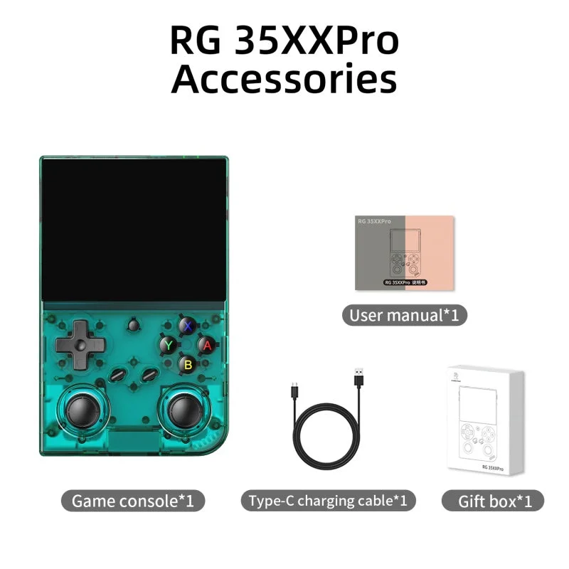 ANBERNIC RG 35XXPro - China / Transparent Teal / 16GB