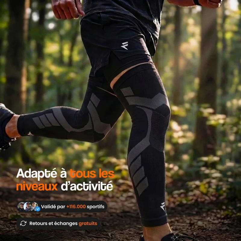 Maintien de compression V2 pour genoux et jambes Flytex Taille S Noir