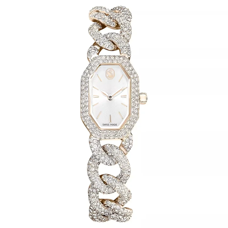 Dextera Chain watch, Swiss, White, Champagne