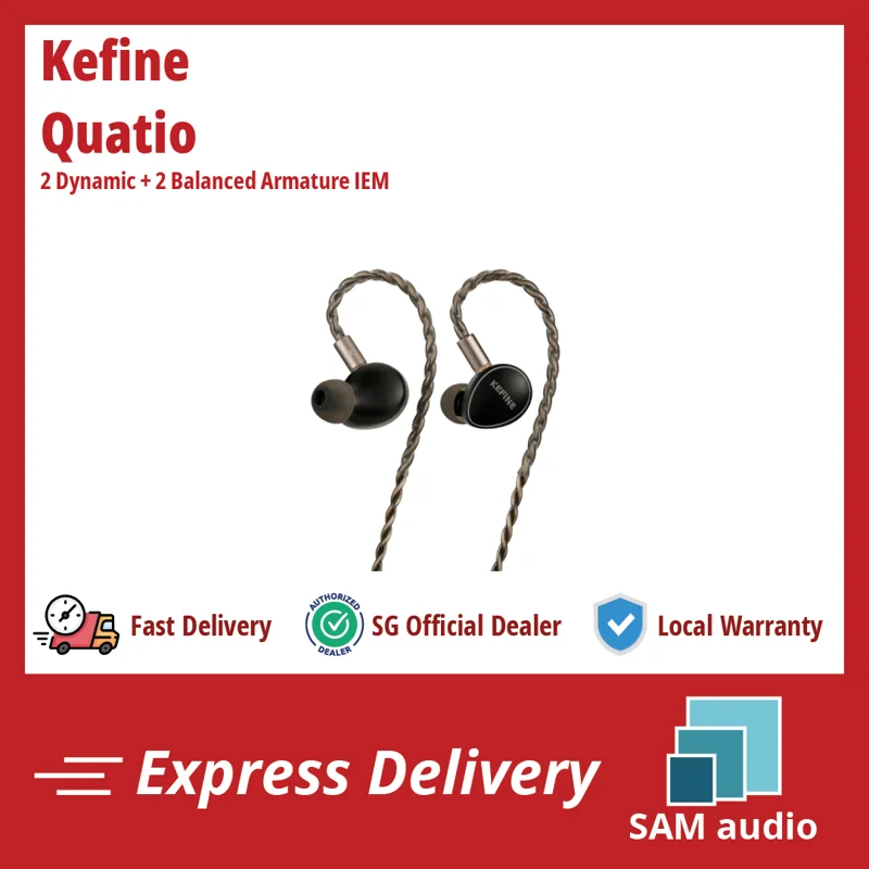 [🎶SG] KEFINE QUATIO - 2DD + 2BA Hybrid In Ear Monitors IEM