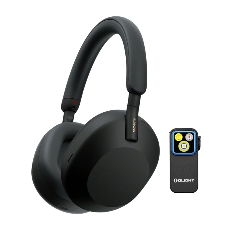 Sony WH-1000XM5 Wireless Noise Canceling Over-Ear Headphones Bundle (Black)