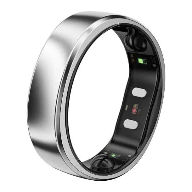 RingConn Gen 2 Air Ultra-Thin Smart Ring with Health Tracking and AI for Proactive Wellness, Size 13, Galaxy Silver