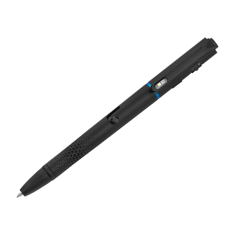 Olight O’Pen 3 EDC Pen with Tip and Clip Lights and Green Laser Pointer - Black