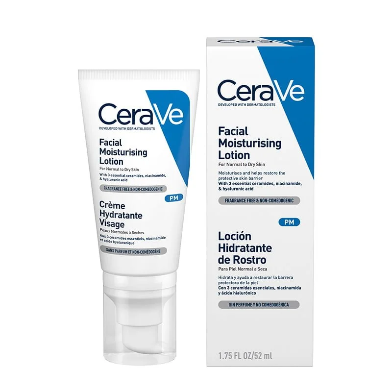CeraVe Facial Moisturising Lotion PM with Ceramides & Hyaluronic Acid 52ml