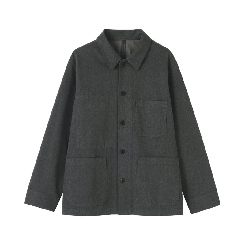 Kapok Blend Heather Twill Coverall Jacket