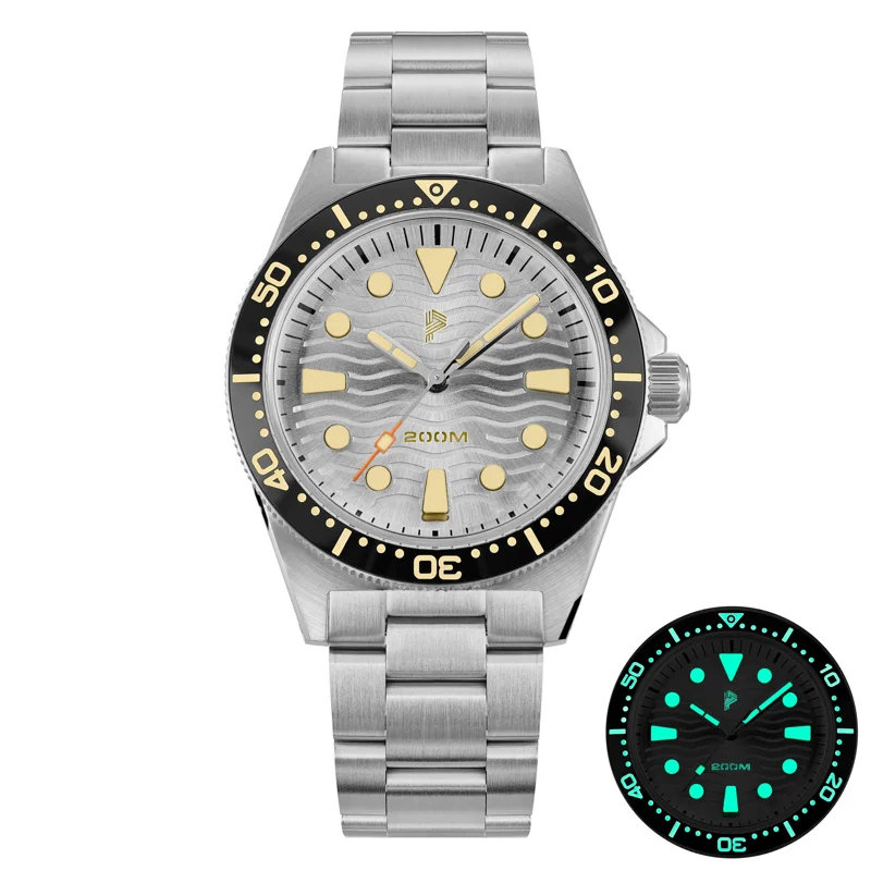 PH-5B skin diver watches with bracelet (silver dial)