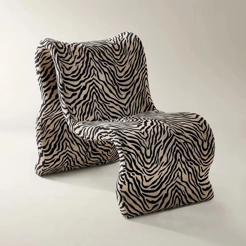 Romy Zebra Chenille Accent Chair