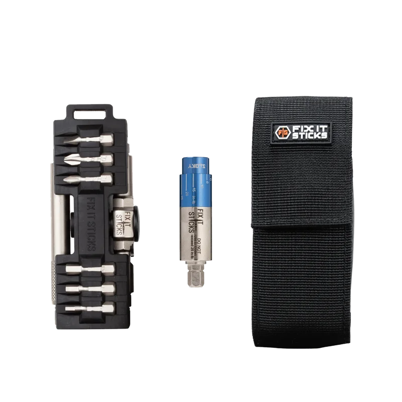 Compact Ratcheting Multi-Tool w/ Mini All-In-One Torque Driver and Belt Pouch