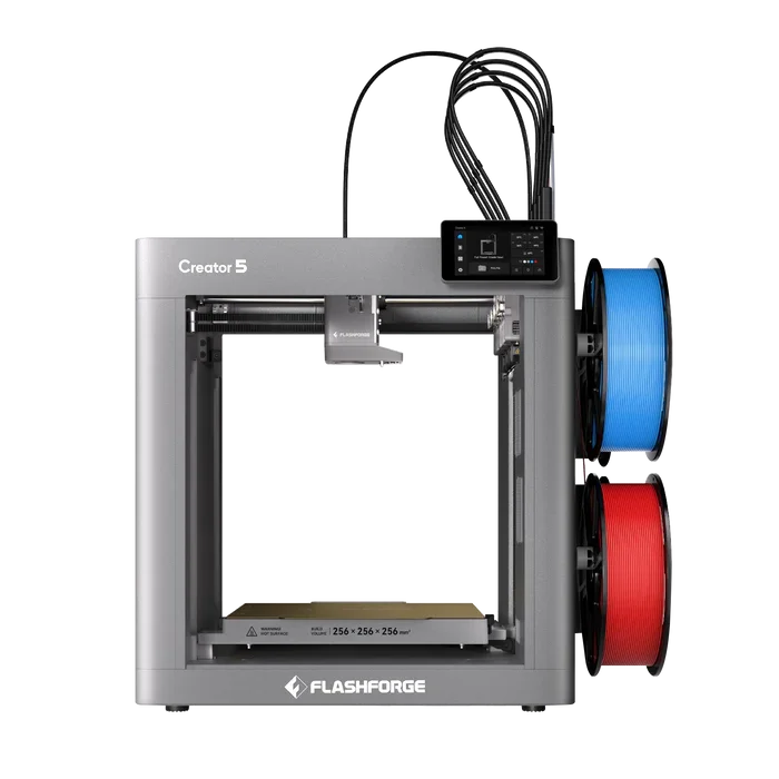 Flashforge Creator 5 | 500% Faster | Zero Purge Waste | 4 Toolheads Multi-Color 3D Printer