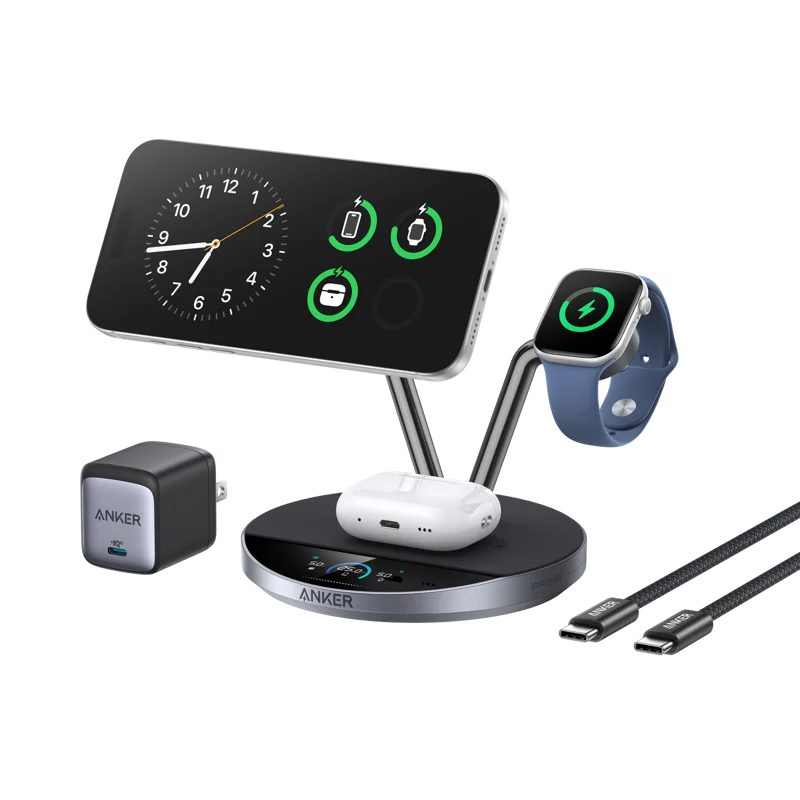 Anker Prime Wireless Charging Station (3-in-1, MagGo, AirCool, Dock Stand)