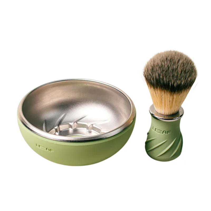 Sage Shave Bowl & Brush Set