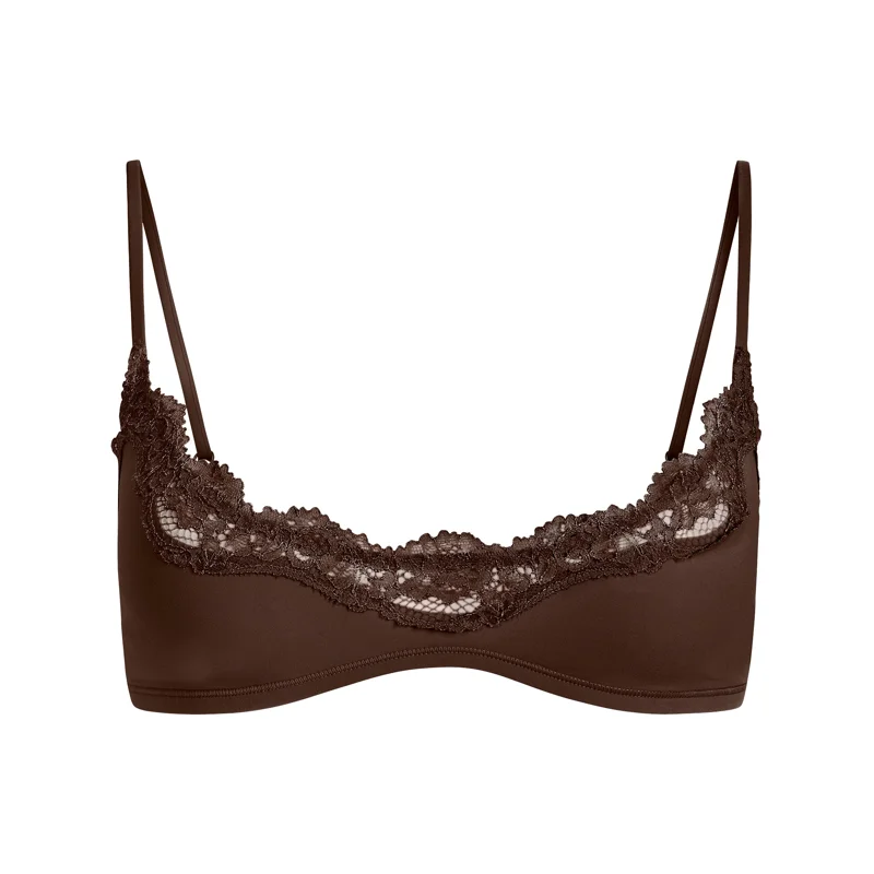 FITS EVERYBODY LACE SCOOP BRALETTE | ESPRESSO | XXS
