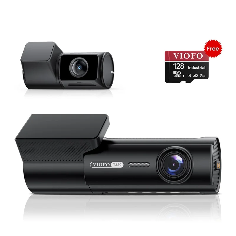 VIOFO T330 2CH 4K 60FPS+2K HDR Dash Cam with Dual Sony STARVIS 2 Sensors, Wi-Fi 6, GPS, Voice Control, Hybrid Parking Recording