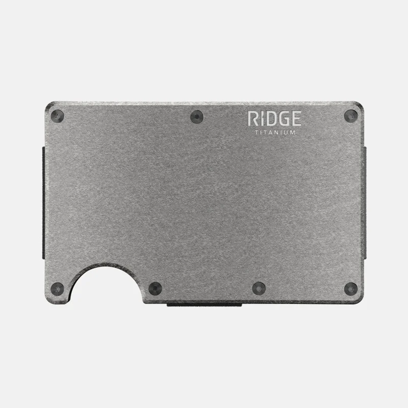 The Ridge Wallet Stonewashed Titanium Cash Strap