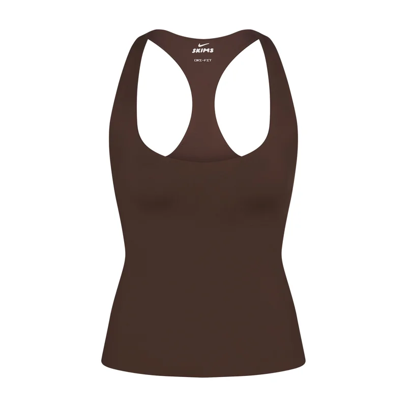 NikeSKIMS MATTE RACERBACK TANK | DARK SEPIA | XXS